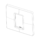 Plaque Plana Reflex neige pour 1 module Vimar - 2