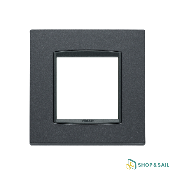 Plaque Eikon métal Chrome Classic 2 modules Vimar