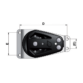 Poulie plat pont sur support horizontal Rutgerson - 1